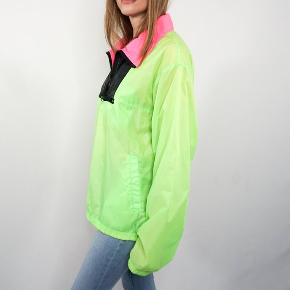 VINTAGE Ocean Pacific Neon Pullover Windbreaker - Picture 6 of 7